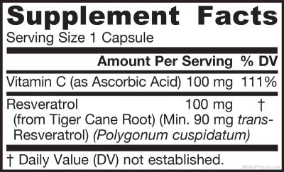 Ресвератрол 100 мг х 60 капсули ДЖАРОУ | Jarrow Formulas Resveratrol