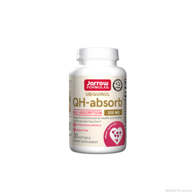 Коензим Q10 Убиквинол 200 мг х 30 капсули | Jarrow Formulas Ubiquinol QH-absorb®