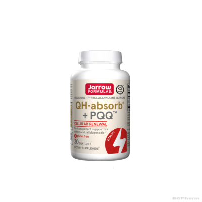 Убиквинол 100 мг + PQQ Пиролохинолин хинон 10 мг х 30 капсули ДЖАРОУ | Jarrow Formulas Ubiquinol QH-absorb® + PQQ