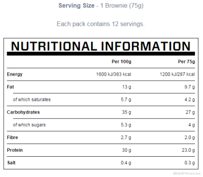 Протеиново брауни 75 гр х 12 броя МАЙПРОТЕИН | Myprotein Protein Brownie