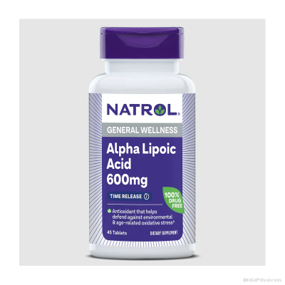 Натрол Алфа липоева киселина SR 600 мг х 45 капсули | Natrol Alpha Lipoic Acid SR
