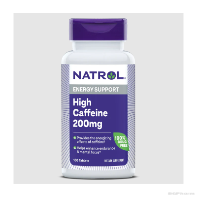 Натрол Кофеин 200 мг х 100 таблетки | Natrol High Caffeine