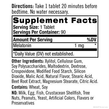 Натрол Мелатонин 1 мг х 90 ородисперсни таблетки | Natrol Melatonin Fast Dissolve