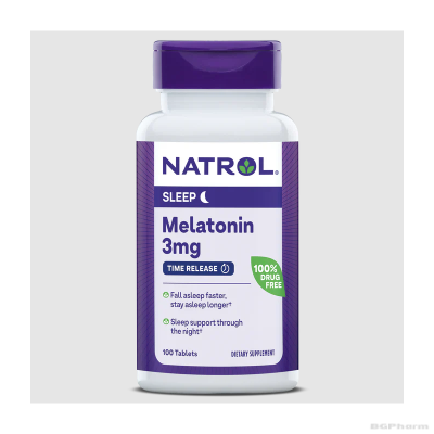 Натрол Мелатонин 3 мг със забавено освождаване х 100 таблетки | Natrol Melatonin Time Release