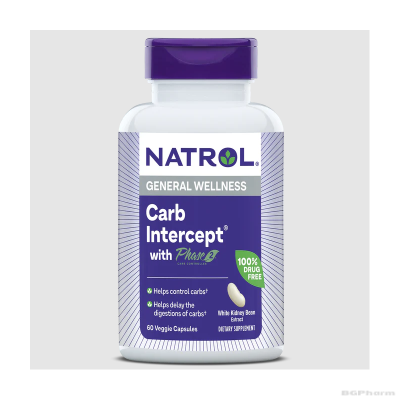 Натрол Бял боб екстракт х 60 капсули | Natrol White Kidney Bean Carb Intercept