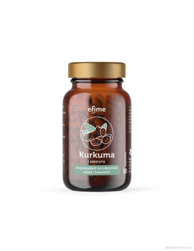 Куркума + Черен пипер екстракт Efime х 60 капсули Ekamedica