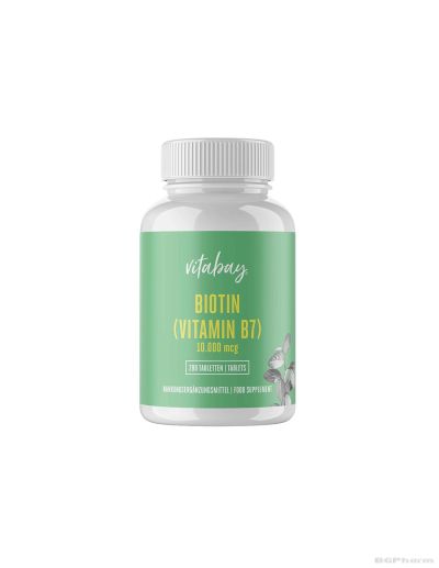 Биотин 10000 мкг х 200 таблетки Vitabay | Biotin